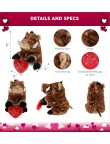 Creative wild boar hugging heart plush doll