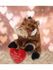 Creative wild boar hugging heart plush doll