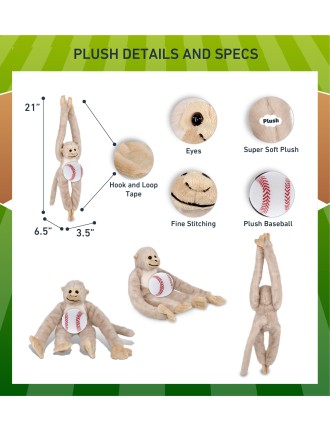 Long-armed monkey holding...