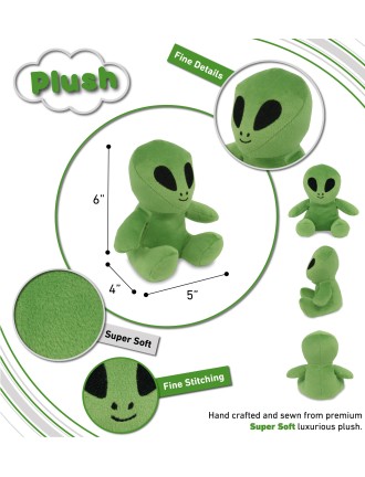 Cute green alien plush toy