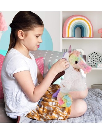Fantasy Unicorn Costume Rainbow Seahorse Plush Toy