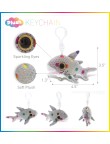 Creative colorful shark plush keychain