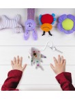 Creative colorful shark plush keychain