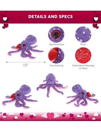 Romantic Love Octopus Plush...