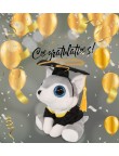 Graduation commemorative bachelor's gown and cute dog plush toy