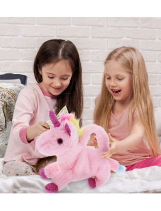 Dreamy pink unicorn plush handbag