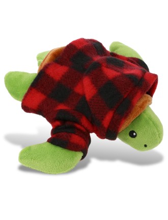 Plaid Turtle Plush Doll