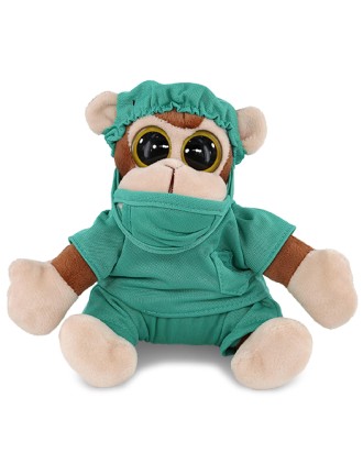 Surgical gown monkey plush...