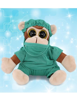 Surgical gown monkey plush...