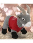 Heart-shaped red goat plush doll