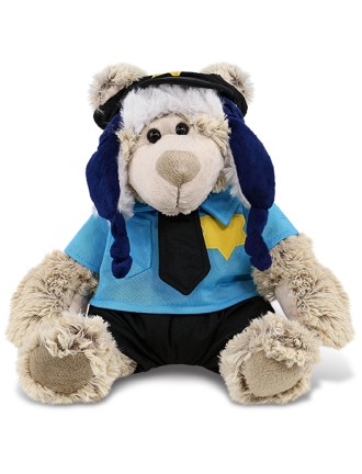 Police uniform bear plush doll