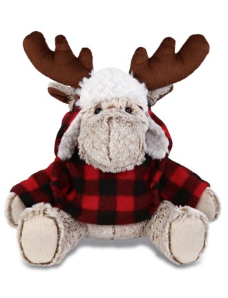 Plaid Elk Plush Doll