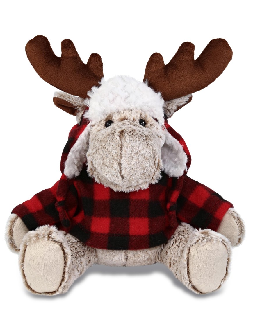 Plaid Elk Plush Doll
