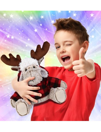 Plaid Elk Plush Doll